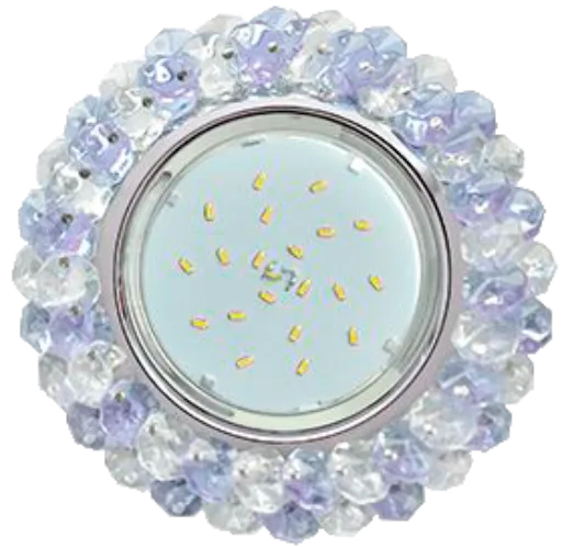 Светильник Ecola GX53 хрусталь/аметист/хром (FP53RYECB),120*56mm