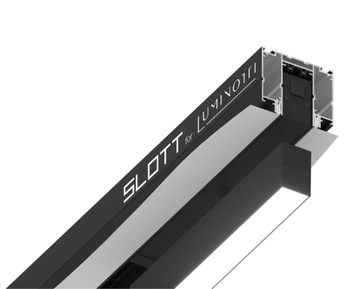 Трековая система SLOTT for LUMINOTTI,220V, black (2м)