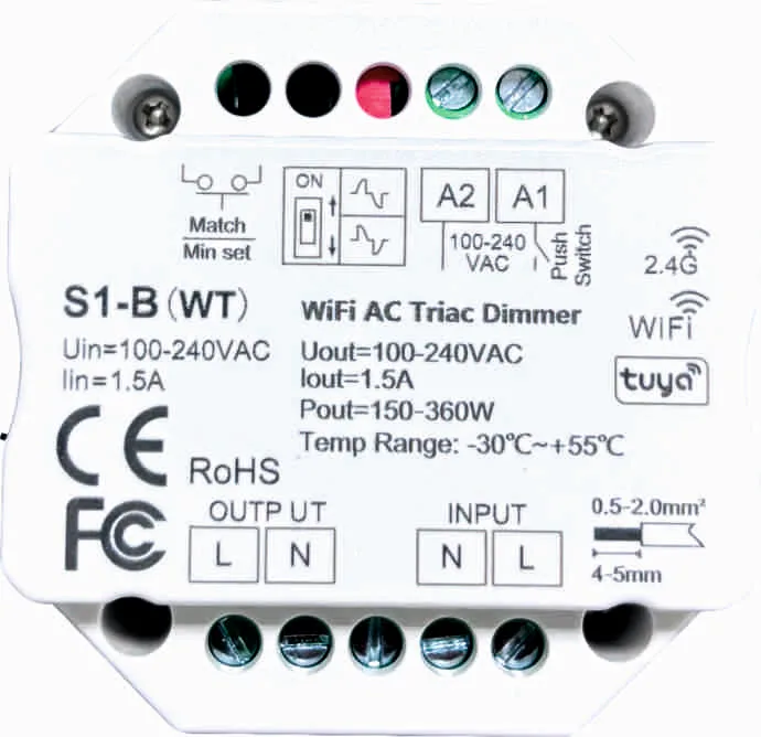 Контроллер MONO S1-B 1 (WT) A 220v DIM (WIFI)