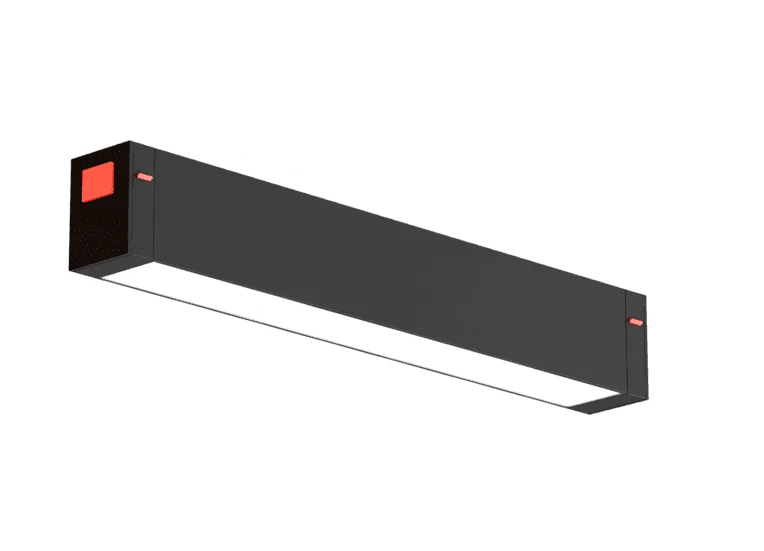 Светильник FLAT, система SLIMLINE, Black 18W SMART DIM CRI90 OSRAM TRIX ССТ 3000-6000К, 410x25x41mm