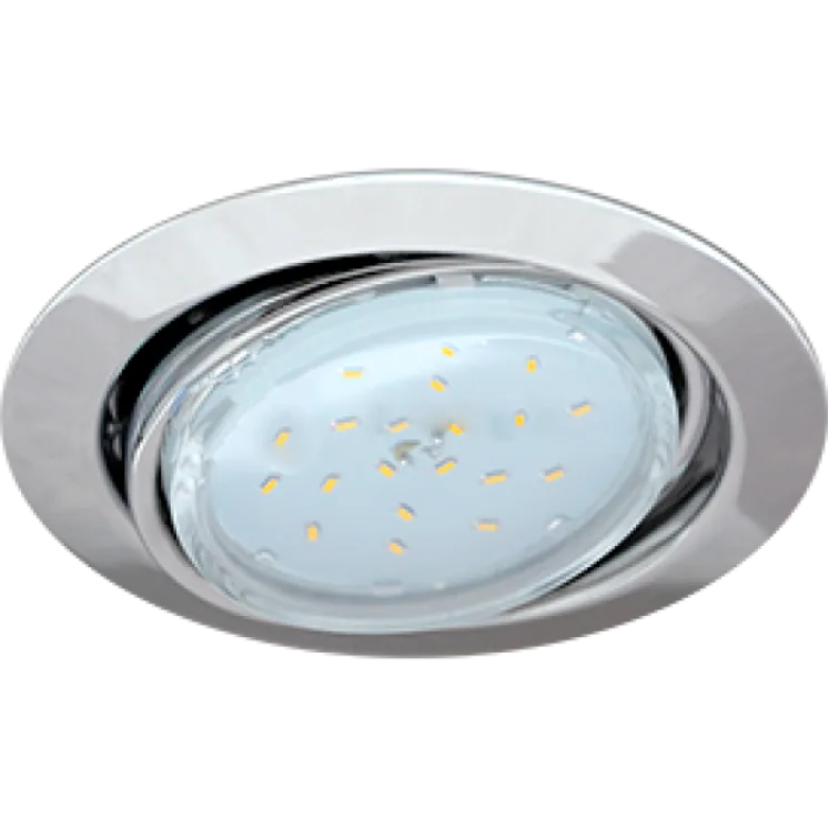 Ecola GX53 FT9073 светильник встраиваемый поворотный хром 40x120mm FC5390ECB
