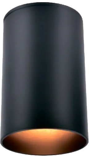 Светильник накладной ROLL, black, GU 10 (без лампы), 54x80мм