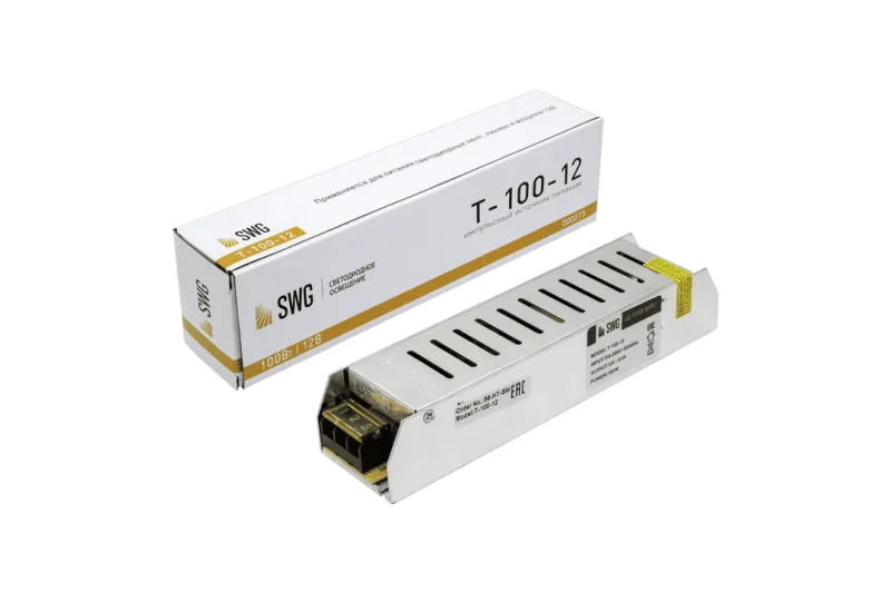 Блок питания тонкий SWGroup Т-100w-12v (узкий)
