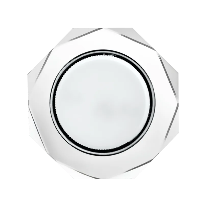 Светильник точечный SM538AECH Ecola Glass GX53 133x38мм 8-угольник, подсветка, хром-хром зеркало