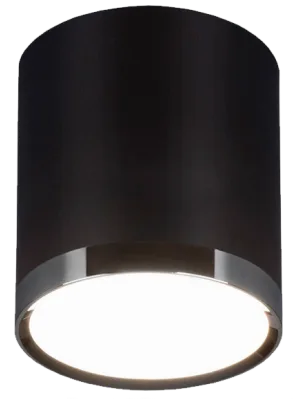 DLR024 6W 4200K / Светильник светодиодный стационарный черный матовый 4200К 68*76мм
