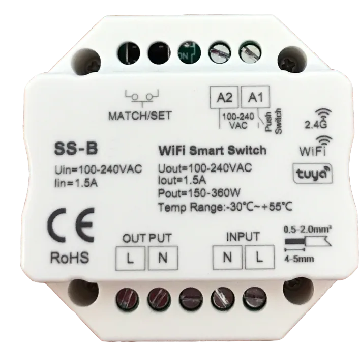 Контроллер SS-B 1.5A 220v WiFi RFSmart AC Switch
